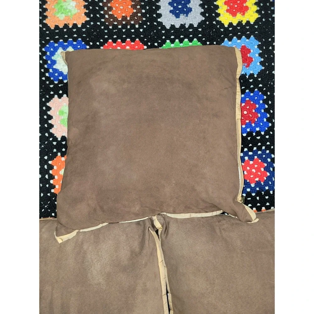 Pier 1 Throw Pillow 18x18 Floral Boho Metallic Copper